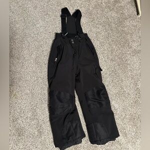 Weatherproof Reinforced Black Insulated Snow bibs